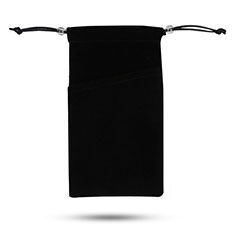 Universal Sleeve Velvet Bag Slip Case Tow Pocket for Samsung Galaxy A6 2018 Dual SIM Black