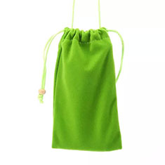 Universal Sleeve Velvet Bag Slip Cover for Asus ROG Phone 5s Green