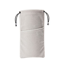 Universal Sleeve Velvet Bag Slip Cover K02 for Vivo Y32t Gray