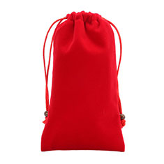 Universal Sleeve Velvet Bag Slip Cover for Samsung Galaxy Trend 2 Lite SM-G318h Red