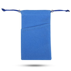 Universal Sleeve Velvet Bag Slip Cover Tow Pocket for Huawei Enjoy 7 Blue