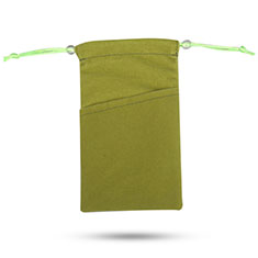 Universal Sleeve Velvet Bag Slip Cover Tow Pocket for Samsung Galaxy A73 5G Green