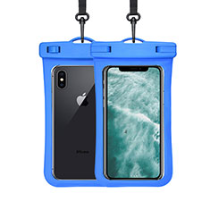 Universal Waterproof Cover Dry Bag Underwater Pouch W07 for Samsung Galaxy S10 5G SM-G977B Blue
