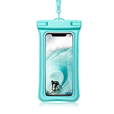 Universal Waterproof Cover Dry Bag Underwater Pouch W12 for Accessoires Telephone Casques Ecouteurs Cyan