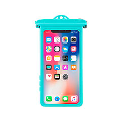 Universal Waterproof Cover Dry Bag Underwater Pouch W14 for Wiko Rainbow Jam 4G Cyan