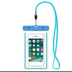 Universal Waterproof Cover Dry Bag Underwater Pouch W16 for Handy Zubehoer Selfie Sticks Stangen Sky Blue