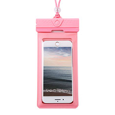 Universal Waterproof Cover Dry Bag Underwater Pouch W17 for Sharp Aquos Sense7 Pink