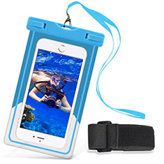 Universal Waterproof Hull Dry Bag Underwater Case W03 for Samsung Wave 3 S8600 Sky Blue