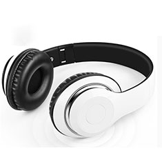 Wireless Bluetooth Foldable Sports Stereo Headphone Headset H69 for HTC Desire 21 Pro 5G White