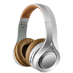Wireless Bluetooth Foldable Sports Stereo Headphone Headset H75 for Sharp Aquos Zero6 White