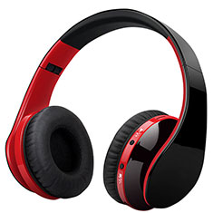 Wireless Bluetooth Foldable Sports Stereo Headset Headphone H72 for Sharp Aquos R6 Red