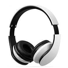 Wireless Bluetooth Foldable Sports Stereo Headset Headphone H74 for Sharp Aquos Sense4 Basic White