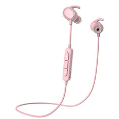 Wireless Bluetooth Sports Stereo Earphone Headset H43 for Oppo A58 4G Pink