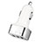 3.0A Car Charger Adapter 3 USB Port Cigarette Lighter USB Charger Universal Fast Charging U09 Silver