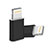 Android Micro USB to Lightning USB Cable Adapter H01 for Apple iPad 4 Black