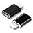 Android Micro USB to Lightning USB Cable Adapter H01 for Apple iPhone Xs Black