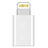 Android Micro USB to Lightning USB Cable Adapter H01 for Apple iPhone Xs Max White