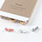 Anti Dust Cap Lightning Jack Plug Cover Protector Plugy Stopper Universal J05 for Apple iPad Mini 4 White