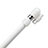 Cap Holder Cover Nib Cover with Lightning Cable Adapter Tether Kits Anti-Lost P02 for Apple Pencil White