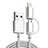 Charger Lightning USB Data Cable Charging Cord and Android Micro USB C01 for Apple iPad Pro 10.5 Silver