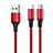 Charger Lightning USB Data Cable Charging Cord and Android Micro USB ML05