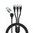 Charger Lightning USB Data Cable Charging Cord and Android Micro USB Type-C 100W H02 for Apple iPad Pro 11 (2022) Black