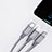 Charger Lightning USB Data Cable Charging Cord and Android Micro USB Type-C 3.5A H01 for Apple iPad Air 5 10.9 (2022) Dark Gray