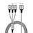 Charger Lightning USB Data Cable Charging Cord and Android Micro USB Type-C ML08