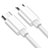 Charger Micro USB Data Cable Charging Cord Android Universal 2A H02 for Apple iPad Air 5 10.9 (2022) White