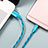 Charger Micro USB Data Cable Charging Cord Android Universal A03 Sky Blue