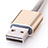 Charger Micro USB Data Cable Charging Cord Android Universal A08 Gold