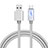 Charger Micro USB Data Cable Charging Cord Android Universal A10 Silver