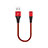 Charger USB Data Cable Charging Cord 30cm D16 for Apple iPad Mini 4 Red