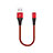 Charger USB Data Cable Charging Cord 30cm D16 for Apple iPhone 12 Max Red