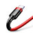 Charger USB Data Cable Charging Cord C07 for Apple iPhone Xs Red