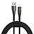 Charger USB Data Cable Charging Cord D02 for Apple iPhone 6S Plus Black