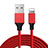 Charger USB Data Cable Charging Cord D03 for Apple New iPad Pro 9.7 (2017) Red