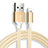 Charger USB Data Cable Charging Cord D04 for Apple iPhone Xs Gold