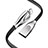 Charger USB Data Cable Charging Cord D05 for Apple iPad 4 Black