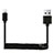 Charger USB Data Cable Charging Cord D08 for Apple iPad 3 Black