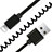 Charger USB Data Cable Charging Cord D08 for Apple iPad 3 Black