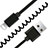 Charger USB Data Cable Charging Cord D08 for Apple iPhone 7 Plus Black