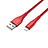 Charger USB Data Cable Charging Cord D14 for Apple iPhone 12 Mini Red