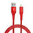 Charger USB Data Cable Charging Cord D14 for Apple iPhone SE Red