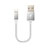 Charger USB Data Cable Charging Cord D18 for Apple iPhone 8 Silver