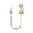 Charger USB Data Cable Charging Cord D18 for Apple iPhone SE Gold