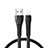 Charger USB Data Cable Charging Cord D20 for Apple iPhone 12 Mini Black