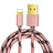 Charger USB Data Cable Charging Cord L01 for Apple iPhone 5 Rose Gold