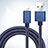 Charger USB Data Cable Charging Cord L04 for Apple iPod Touch 5 Blue