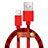 Charger USB Data Cable Charging Cord L05 for Apple iPad 10.2 (2020) Red